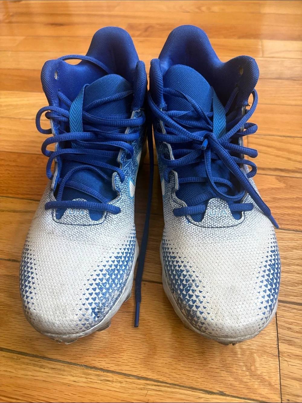 Kids Blue and White Athletic Shoes